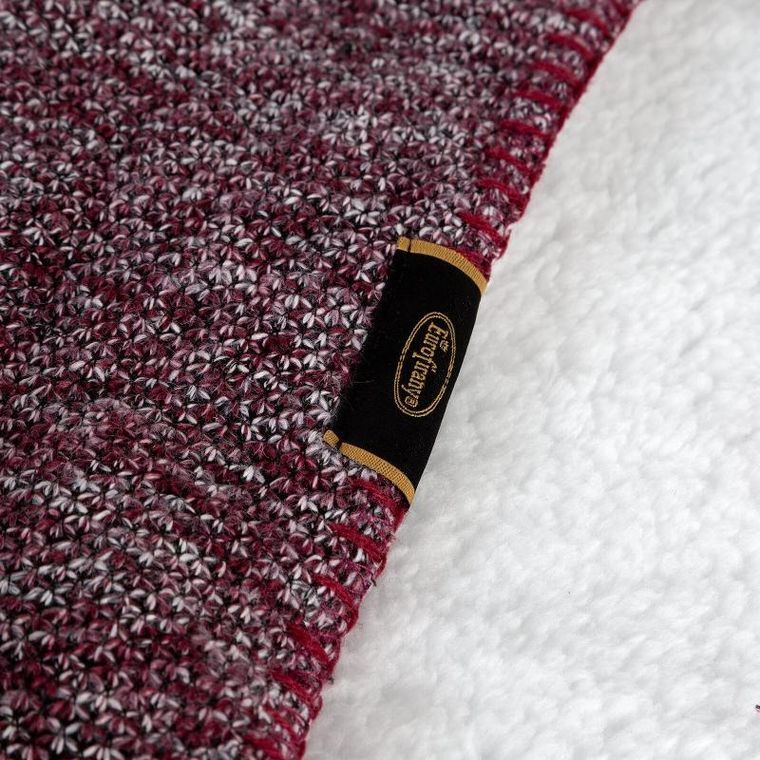 Eurofirany, koc panda, 150-200 cm, bordowy