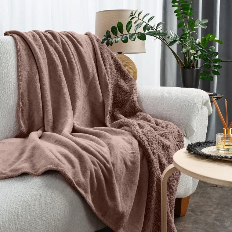 Eurofirany, koc, Tedy, 170-210 cm, jasnobrązowy