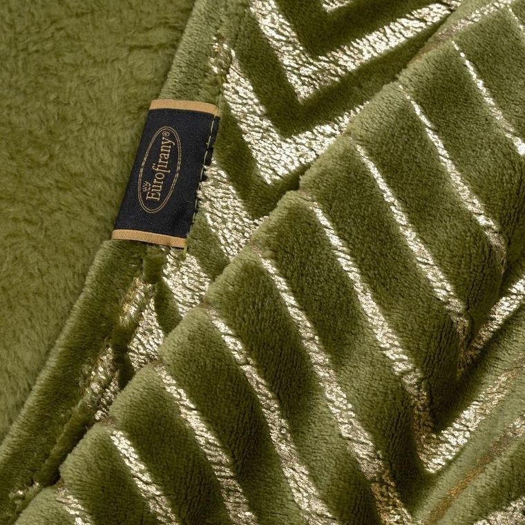 Eurofirany, koc Victoria, 150-200 cm, oliwkowy