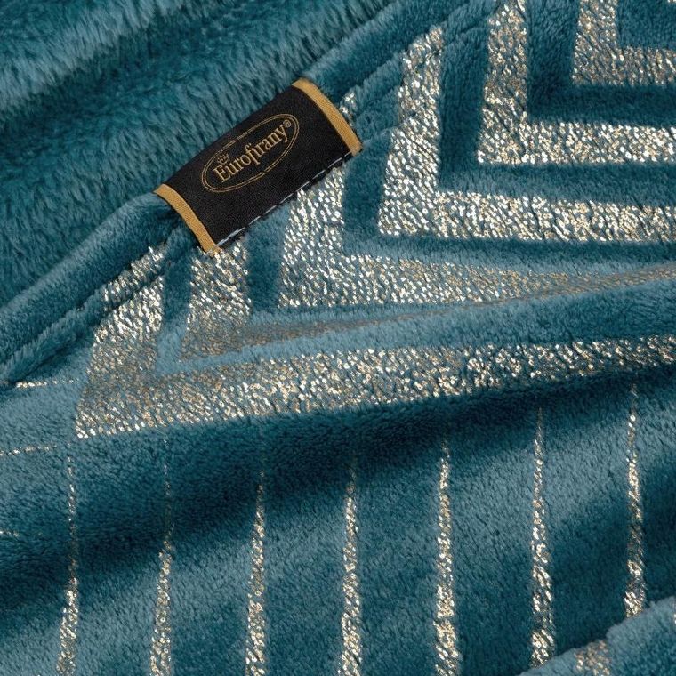 Eurofirany, koc Victoria, 150-200 cm, turkusowy