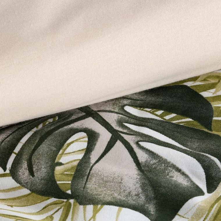 Eurofirany, komplet pościeli bawełnianej, Amber, 140-200 cm, biały