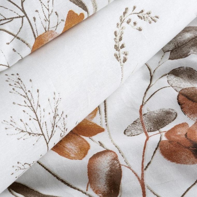 Eurofirany, komplet pościeli bawełnianej, Celine, 140-200 cm, biały