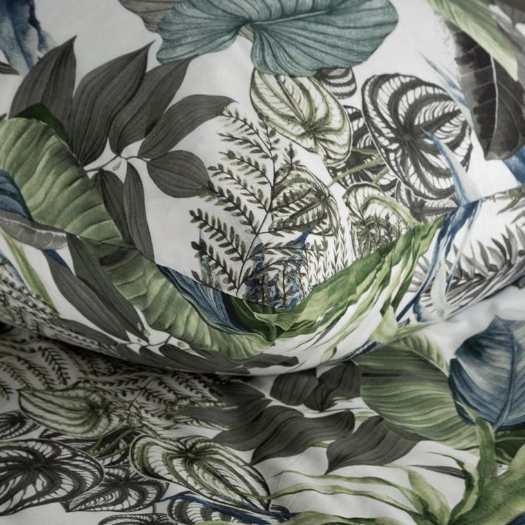 Eurofirany, komplet pościeli bawełnianej, Davos, 140-200 cm, zielony