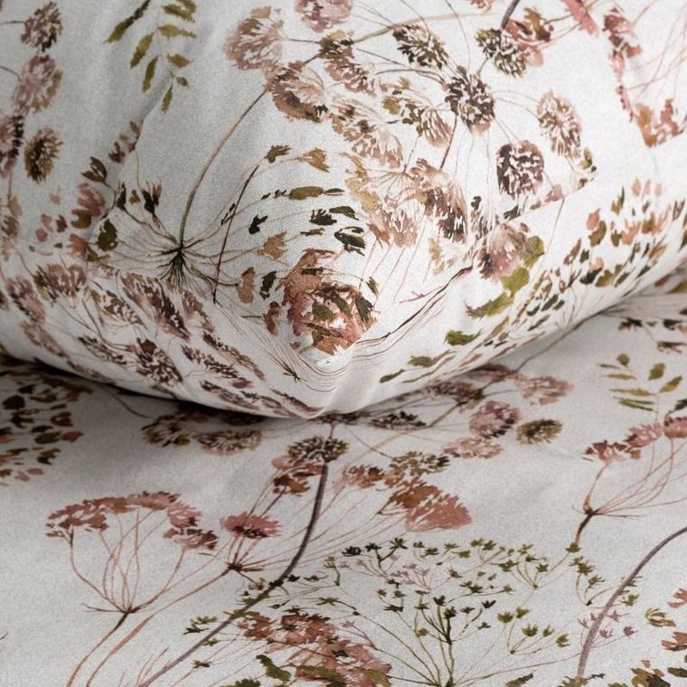 Eurofirany, komplet pościeli bawełnianej, Julita, 160-200 cm, naturalny