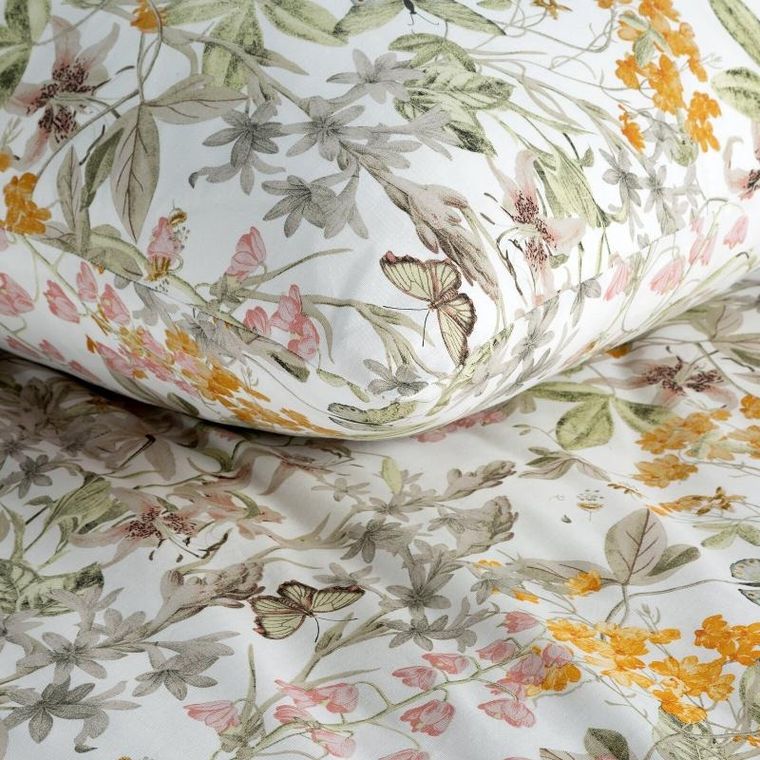 Eurofirany, komplet pościeli bawełnianej, Paula, 140-200 cm, biały