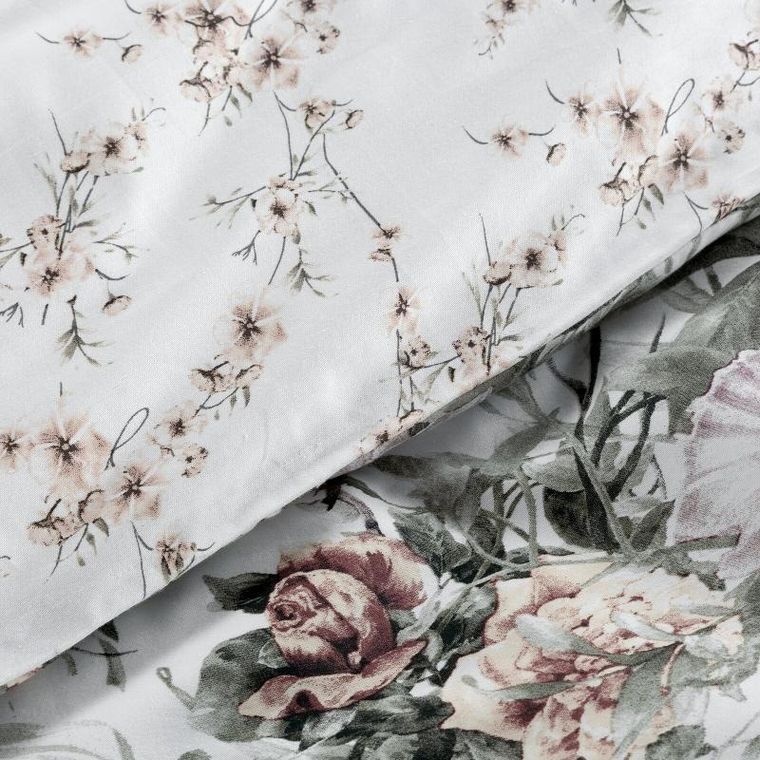 Eurofirany, komplet pościeli satynowej, Nika, 220-200 cm, biały