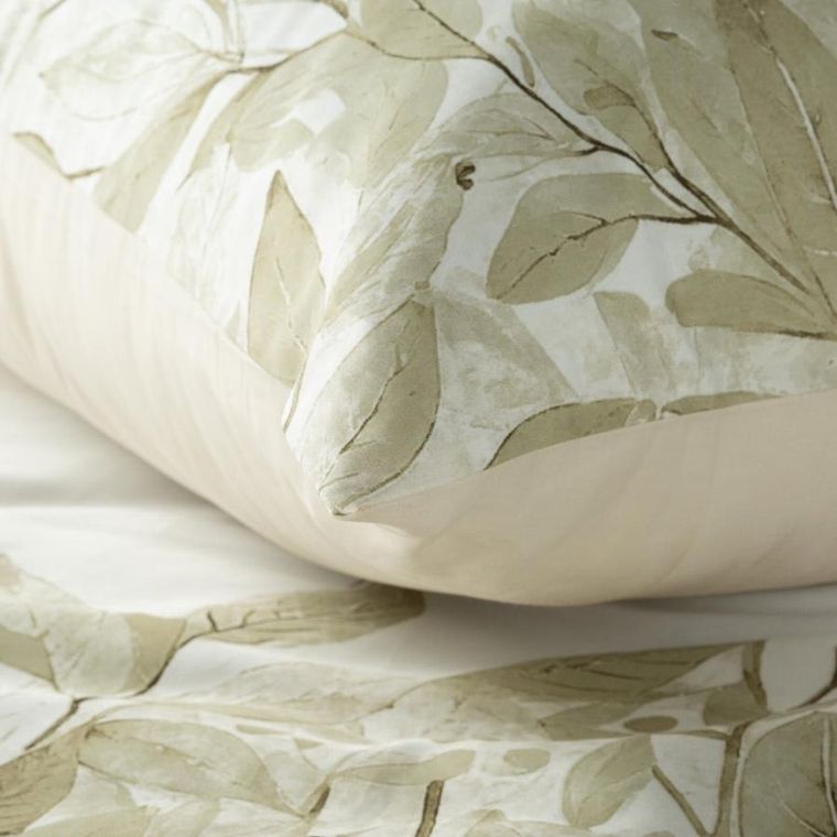 Eurofirany, komplet pościeli satynowej, Spring, 140-200 cm, biały