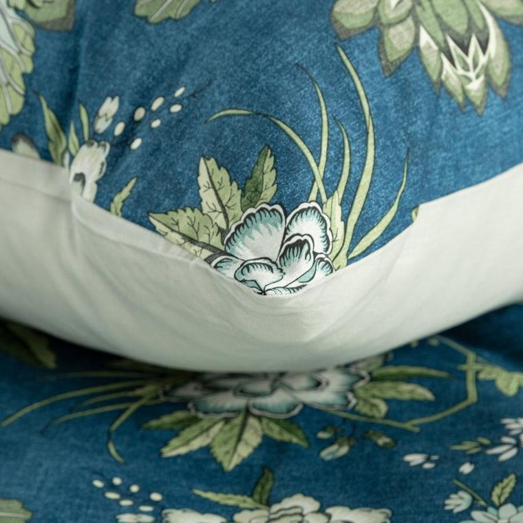 Eurofirany, komplet pościeli satynowej, Spring, 140-200 cm, niebieski