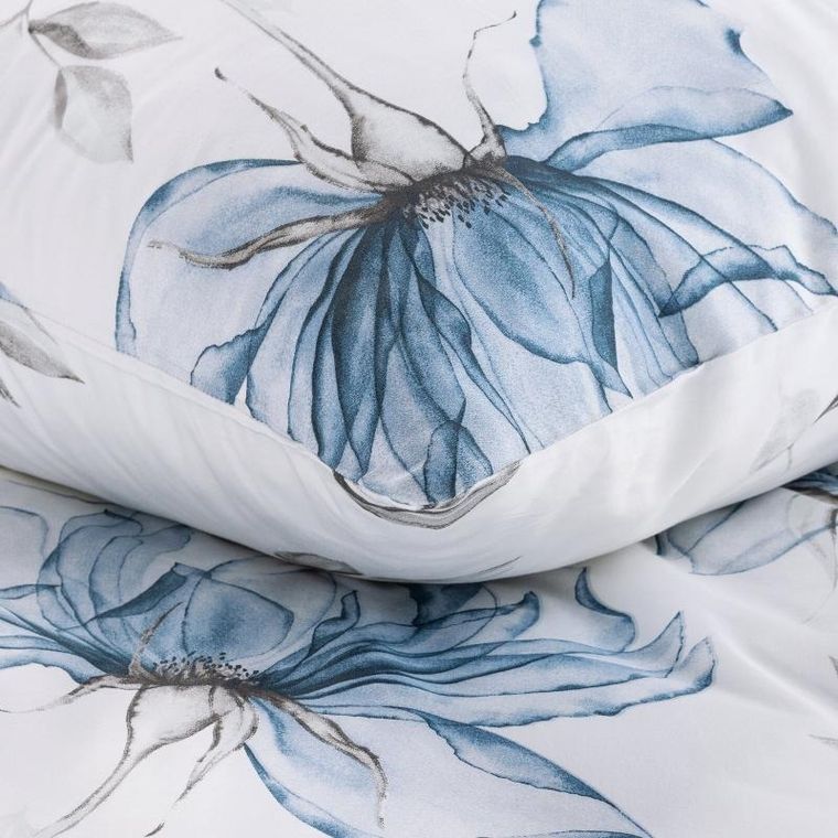 Eurofirany, komplet pościeli satynowej, Spring, 220-200 cm, biały