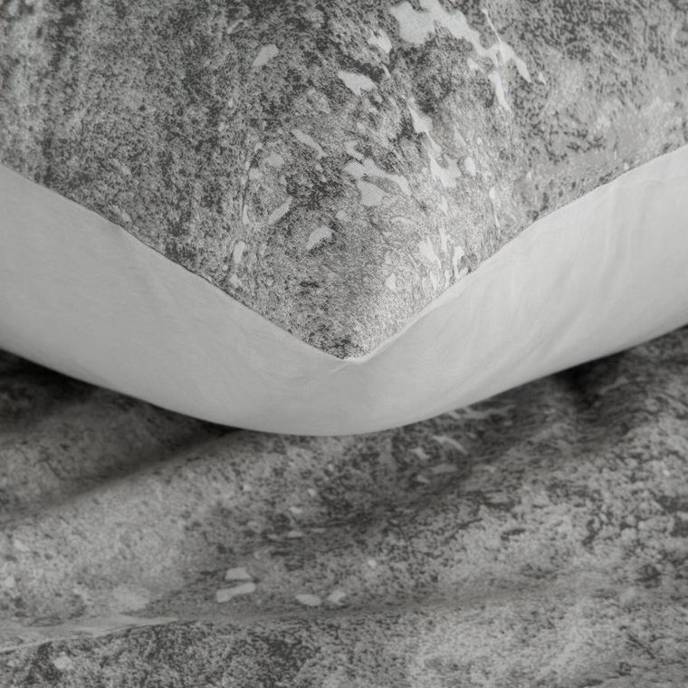 Eurofirany, komplet pościeli satynowej, Spring 71, 160-200 cm, srebrny