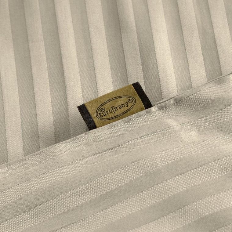 Eurofirany, komplet pościeli satynowej, Vera, 140-200 cm, beżowy