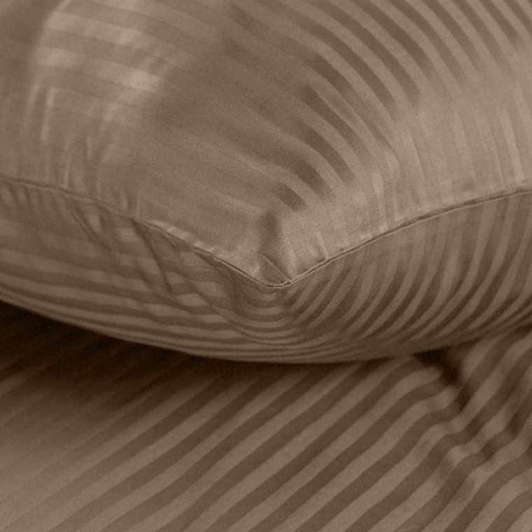 Eurofirany, komplet pościeli satynowej, Vera, 140-200 cm, brązowy