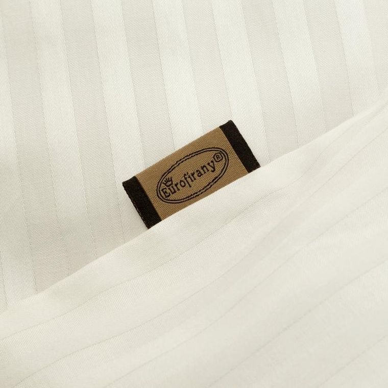 Eurofirany, komplet pościeli satynowej, Vera, 220-200 cm, kremowy