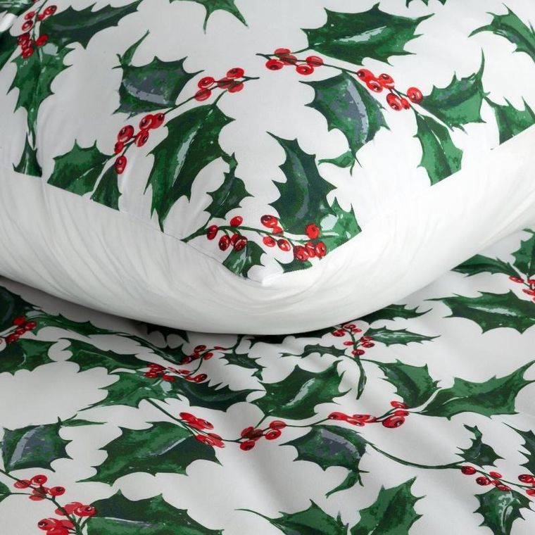 Eurofirany, komplet pościeli świątecznej, Tori, 160-200 cm, biały