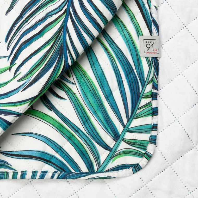 Eurofirany, narzuta d91 Palms, 200-220 cm, biały