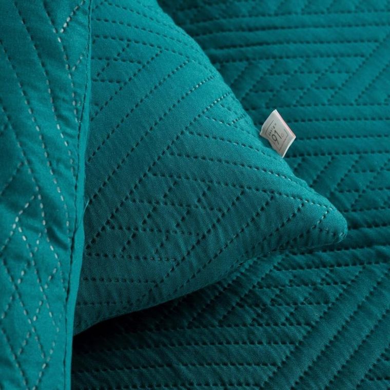 Eurofirany, narzuta, komplet, 200-220 cm, ciemnoturkusowy