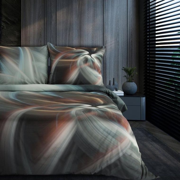 Eurofirany, pościel Prisma, 220-200 cm, stalowy