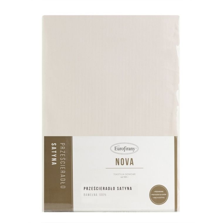 Eurofirany, prześcieradło Nova, 180-210 cm, beżowy