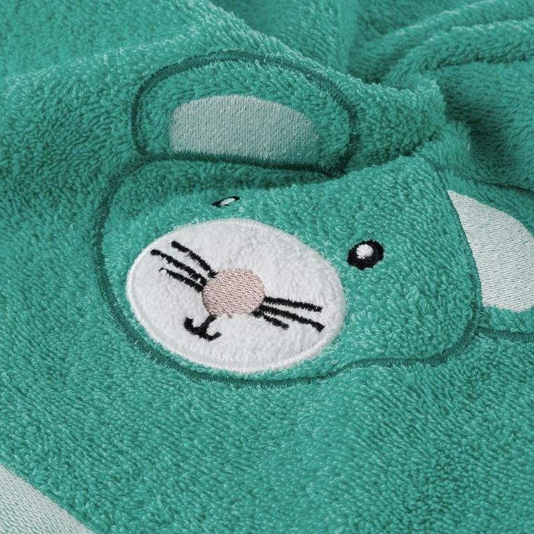 Eurofirany, ręcznik dziecięcy baby, 100-100 cm, miętowy