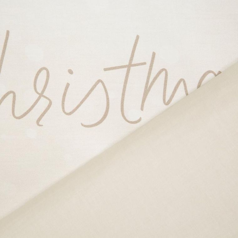 Eurofirany, świąteczny komplet pościeli, Snowflake, 220-200 cm, beżowy