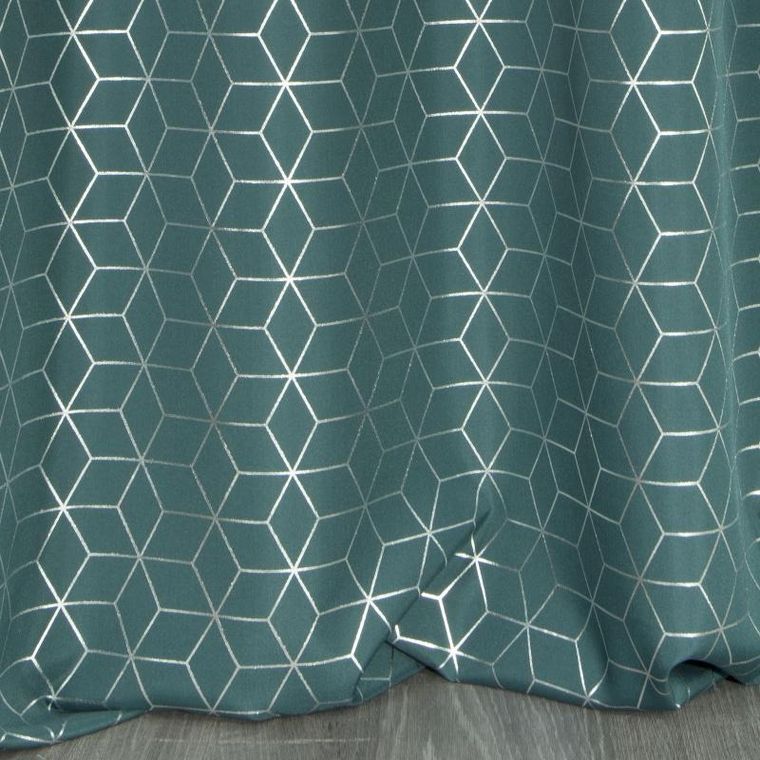 Eurofirany, zasłona gotowa, Cube, 140-250 cm, ciemnoturkusowy