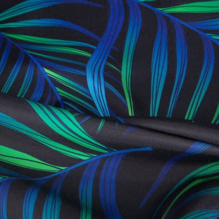 Eurofirany, zasłona gotowa, d91 Palms, zielony