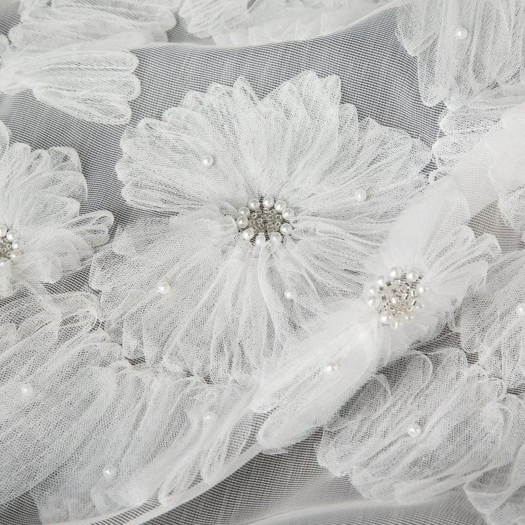 Eurofirany, zasłona gotowa, Jasmin, 140-250 cm, biały