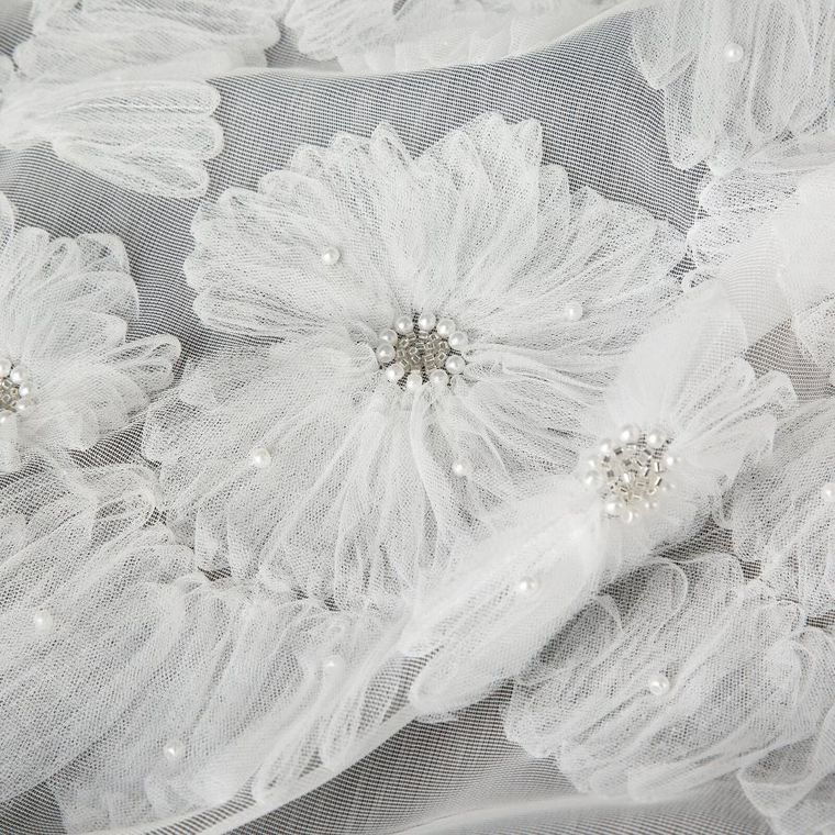 Eurofirany, zasłona gotowa, Jasmin, 140-250 cm, biały