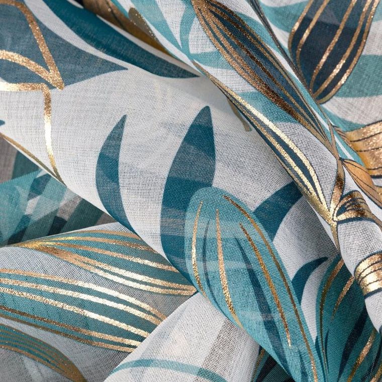 Eurofirany, zasłona gotowa, Keri, 140-250 cm, turkusowy