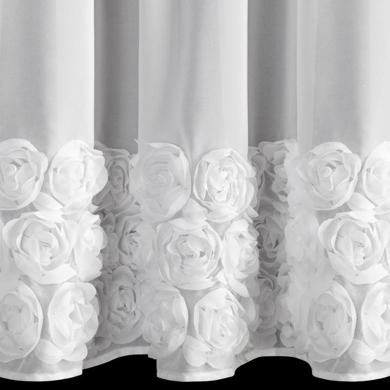 Eurofirany, zasłona gotowa, Roses, na taśmie, 150-70 cm