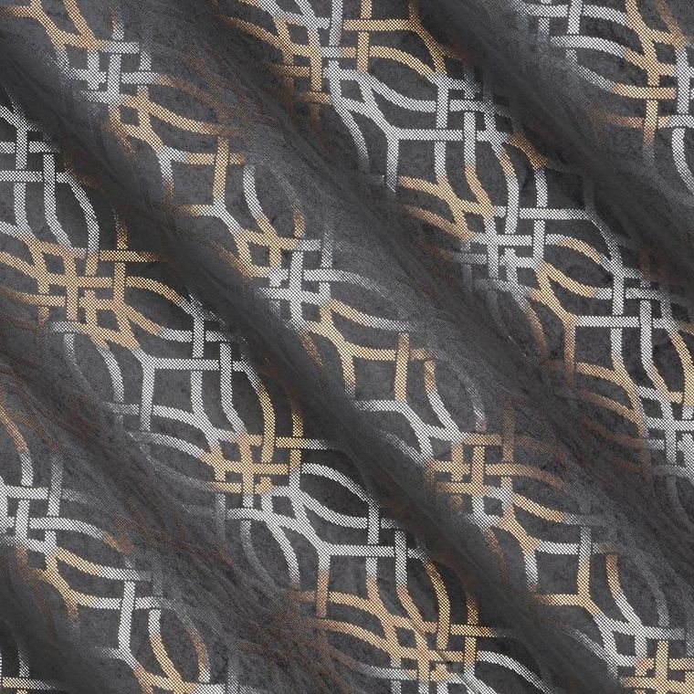 Eurofirany, zasłona zaciemniająca gotowa, Areta, 140-250 cm, stalowy