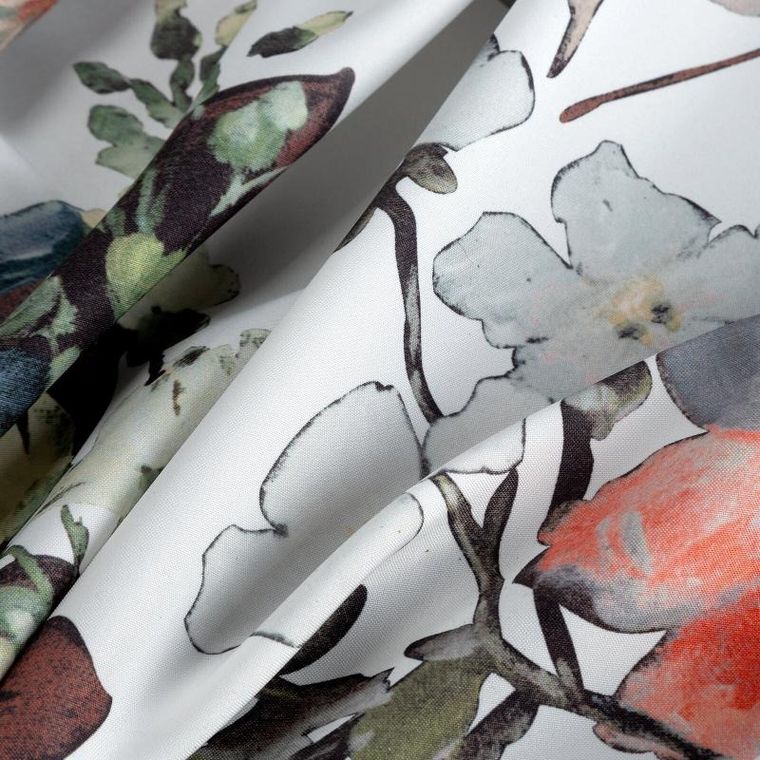 Eurofirany, zasłona zaciemniająca gotowa, Garden, na taśmie, 155-200 cm, biały