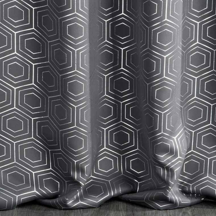 Eurofirany, zasłona zaciemniająca gotowa, Kaja, 135-250 cm, grafitowy