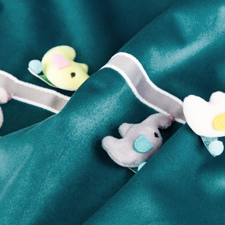 Eurofirany, zasłona zaciemniająca gotowa, kids, 140-250 cm, ciemnoturkusowy