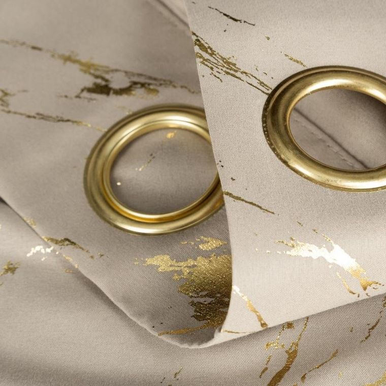 Eurofirany, zasłona zaciemniająca gotowa, Lani, 140-250 cm, beżowy