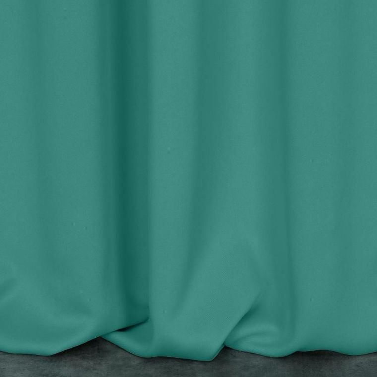 Eurofirany, zasłona zaciemniająca gotowa, Logan na taśmie, 140-270 cm, turkusowy