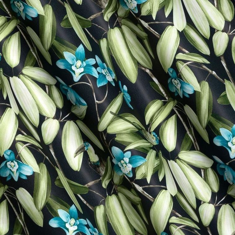 Eurofirany, zasłona zaciemniająca gotowa, Loni, 140-250 cm, czarny