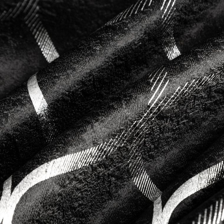 Eurofirany, zasłona zaciemniająca gotowa, mili na taśmie, 140-270 cm, czarny