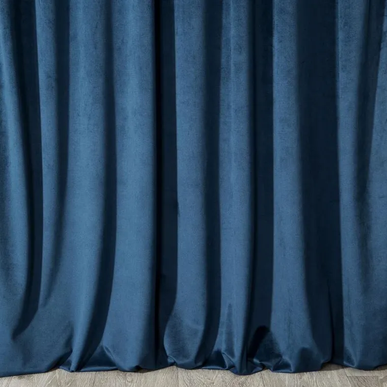 Eurofirany, zasłona zaciemniająca gotowa, na taśmie, Melanie, 140-270 cm, granatowy