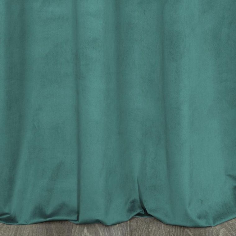 Eurofirany, zasłona zaciemniająca gotowa, Peri, 140-250 cm, ciemnoturkusowy