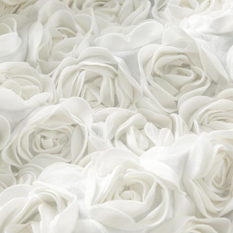 Eurofirany, zasłona zaciemniająca gotowa, Roses, na taśmie, 140-250 cm, kremowy