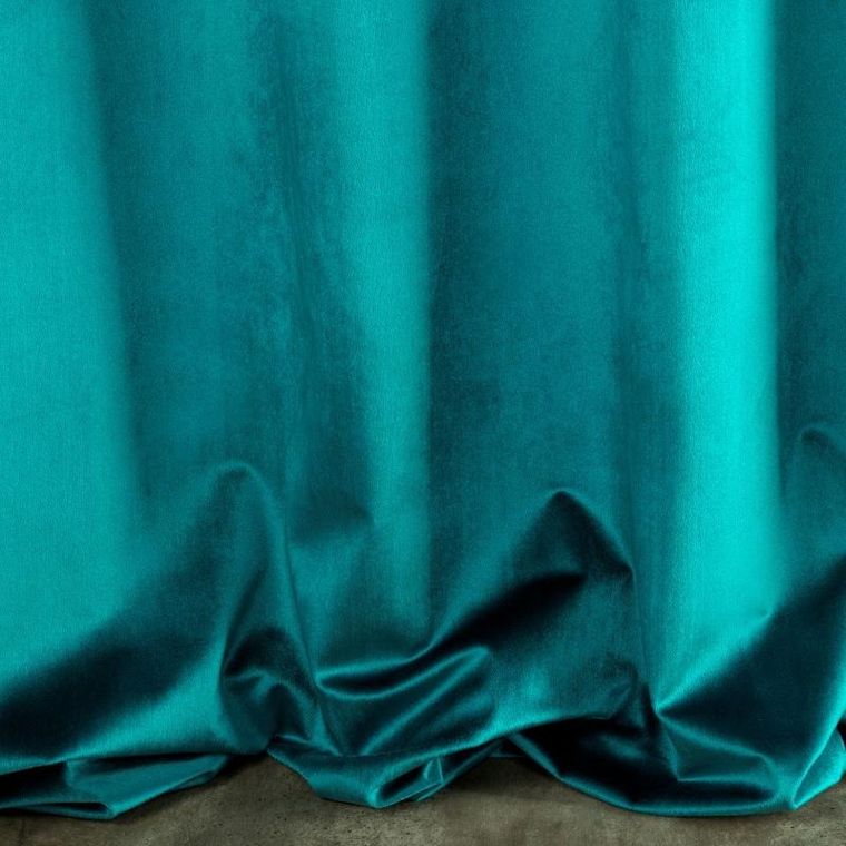 Eurofirany, zasłona zaciemniająca gotowa, Samanta, 140-250 cm, turkusowy