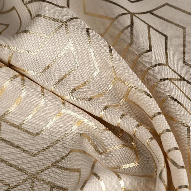 Eurofirany, zasłona zaciemniająca gotowa, Semi, 140-250 cm, beżowy