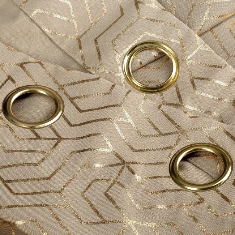 Eurofirany, zasłona zaciemniająca gotowa, Semi, 140-250 cm, ciemnobeżowy