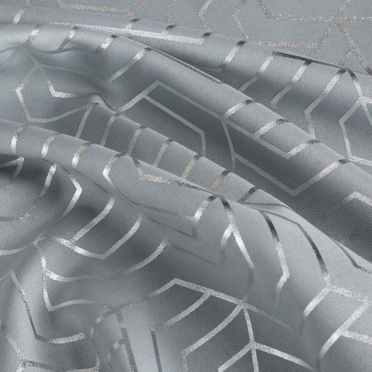 Eurofirany, zasłona zaciemniająca gotowa, Semi, 140-250 cm, srebrny