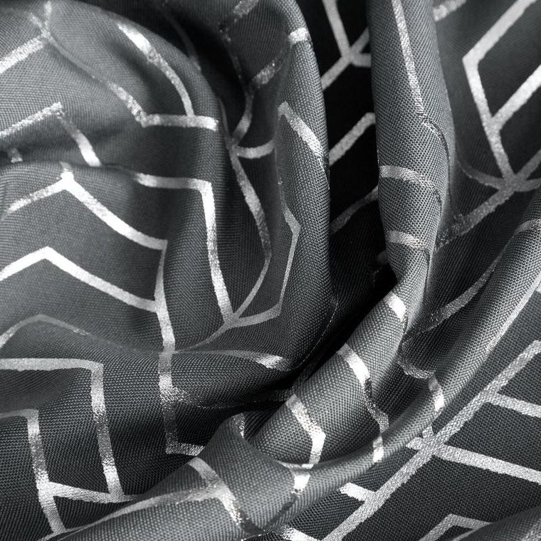 Eurofirany, zasłona zaciemniająca gotowa, Semi, 140-250 cm, stalowy