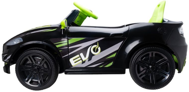 EVO, kabriolet, pojazd na akumulator, czarno-zielony