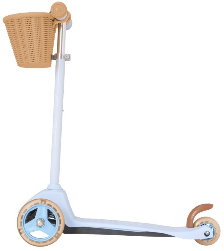 EVO, Mini Cruiser, 3-kołowa hulajnoga z koszyczkiem, błękitna