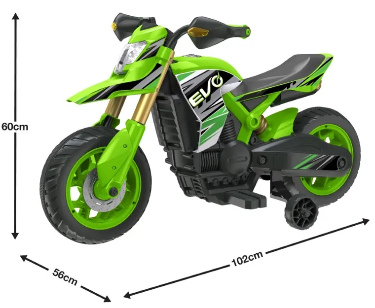 EVO, motor, pojazd na akumulator, zielony