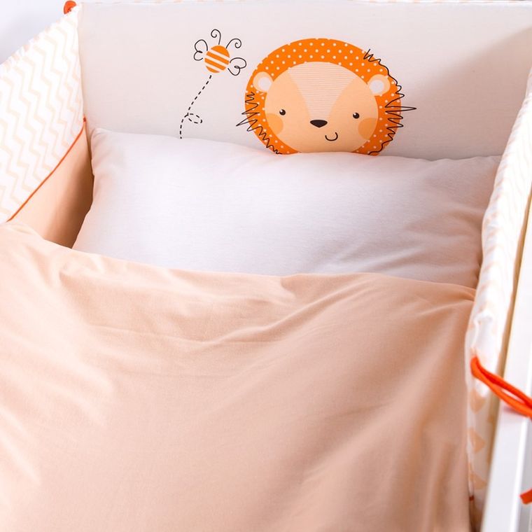 Ewa Klucze Eevi, Zwierzaki, Lew, 3-częściowy komplet pościeli, 100-135 cm